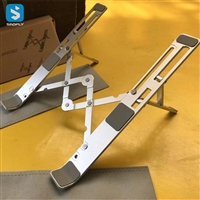 Foldable lifting telescopic aluminum alloy portable tablet notebook bracket